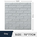 Foam 3d three-dimensional wall sticker self-adhesive wallpaper anti-collision soft decoration waterproof wall wallpaper